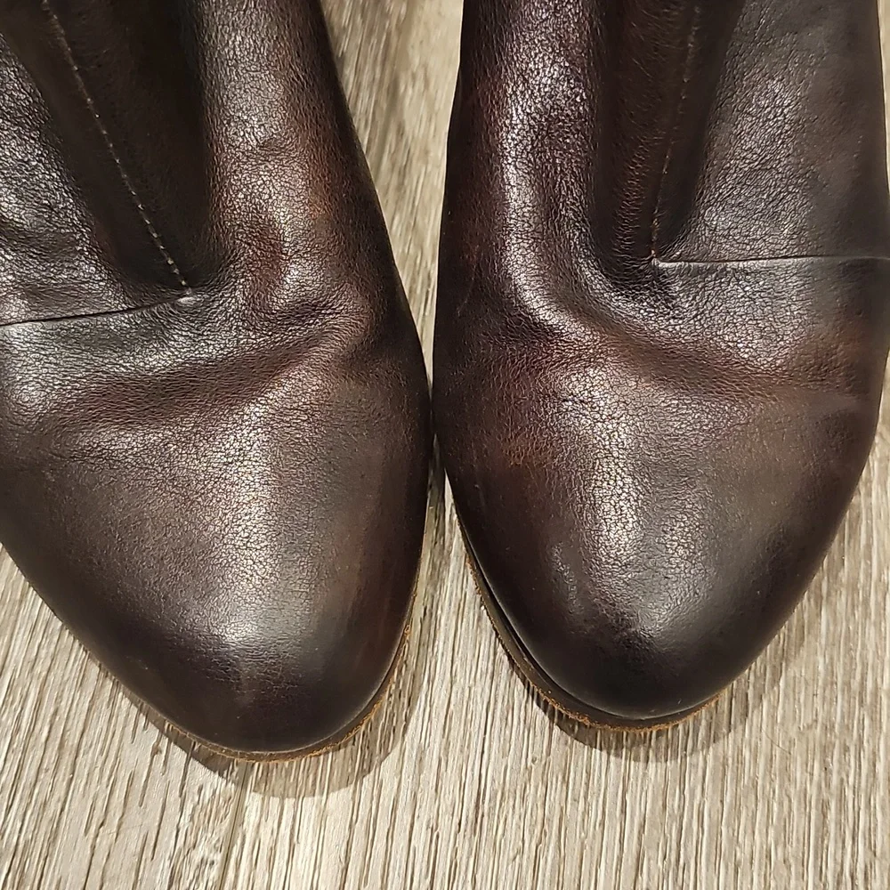 RAG & BONE 39 Brown Leather Newbury Booties as seen on Taylor Swift